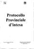 Protocollo Provinciale d'intesa