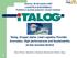 Italog, Gruppo Alpha: Lead Logistics Provider. Innovation, High performances and Sustainability as key success factors