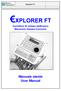 xplorer FT XPLORER FT Correttore di volume elettronico Electronic Volume Corrector Manuale utente User Manual