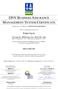 DNV BUSINESS ASSURANCE MANAGEMENT SYSTEM CERTIFICATE