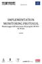IMPLEMENTATION MONITORING PROTOCOL
