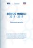 BONUS MOBILI 2013-2015 Vademecum operativo