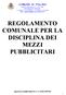 REGOLAMENTO COMUNALE PER LA DISCIPLINA DEI MEZZI PUBBLICITARI