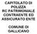 CAPITOLATO DI POLIZZA RC PATRIMONIALE CONTRAENTE ED ASSICURATO ENTE COMUNE DI GALLICANO