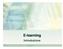 E-learning. Introduzione