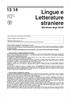 Lingue e Letterature straniere Manifesto degli Studi
