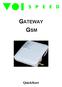 GATEWAY GSM. QuickStart