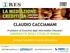 CLAUDIO CACCIAMANI. Professore di Economia degli Intermediari finanziari UNIVERSITÀ DEGLI STUDI DI PARMA. Mediatori creditizi e mondo assicurativo