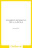 DOCUMENTO INFORMATIVO PER LA CLIENTELA