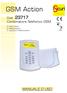 GSM Action MANUALE D USO. Cod. 23717 Combinatore Telefonico GSM. Italian. Quality. 2 canali vocali 2 teleattivazioni 2 risposte a teleattivazioni