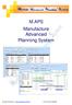 M.APS Manufacture Advanced Planning System