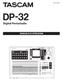 D01175182A DP-32. Digital Portastudio MANUALE DI ISTRUZIONI