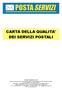 CARTA DELLA QUALITA' DEI SERVIZI POSTALI