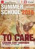 TOcCARE SUMMER SCHOOL 2015 CASCINA SANT AMBROGIO 15 SECOLI IN CASCINA CORSI SETTIMANALI