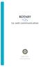 ROTARY. La web communication. Distretto 2040 Rotary International