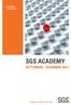 SGS ITALIA FORMAZIONE SGS ACADEMY SETTEMBRE - DICEMBRE 2013