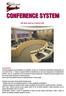 Conference System SECURVERA. Sintesi caratteristiche