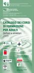 CATALOGO DEI CORSI DI FORMAZIONE PER ADULTI