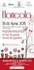 25-26 Aprile 2015. MOSTRA-MERCATO di fiori & piante arredi da giardino PROGRAMMA. www.floricola.it