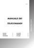 MANUALE DEI TELECOMANDI
