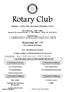 Rotary Club. Milano - Sesto San Giovanni Distretto 2040. Anno Rotariano 1999-2000