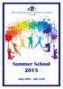 Summer School 2015 June 29th July 24th