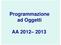 Programmazione AA 2012 2013