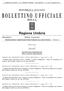 REPUBBLICA ITALIANA DELLA PARTE PRIMA. Sezione II DECRETI DEL PRESIDENTE DELLA GIUNTA REGIONALE