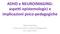 ADHD e NEUROIMAGING: aspetti epistemologici e implicazioni psico-pedagogiche. Marta Sporchia Corso di Laurea in Scienze Pedagogiche A.A.