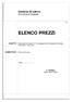 ELENCO PREZZI. Comune di Laerru Provincia di Sassari. Potenziamento area P.I.P. ed adeguamento Collegamento Strada Provinciale - anno 2012 OGGETTO: