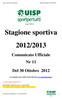 Stagione sportiva 2012/2013