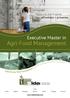 Agri-Food Management. Executive Master in. Tutto ciò che ti serve per affrontare il presente MASTER. e i. z a. e tra t. www.mastersida.com.