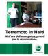 Terremoto in Haiti Nell ora dell emergenza, pronti per la ricostruzione.