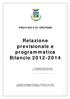 Relazione previsionale e programmatica Bilancio 2012-2014
