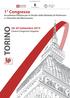 TORINO. 1 Congresso. 28-30 Settembre 2015 Centro Congressi Lingotto
