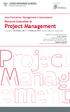 Project Management. Percorso Executive in. Area Formativa: Management & Innovazione