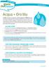 Acqua = Oro blu. Save the water