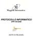 PROTOCOLLO INFORMATICO DPR 445/2000