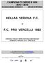 HELLAS VERONA F.C. F.C. PRO VERCELLI 1892