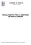 REGOLAMENTO PER LA GESTIONE DEI RIFIUTI URBANI