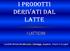 I PRODOTTI DERIVATI DAL LATTE