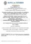 BANCA DI VITERBO Credito Cooperativo S.C.p.A. OBBLIGAZIONI TASSO VARIABILE Euribor 6m+1,50 04/07/2014-04/01/2017