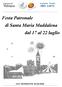 Festa Patronale di Santa Maria Maddalena dal 17 al 22 luglio