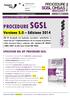 PROCEDURE SGSL Versione 3.0 Edizione 2014