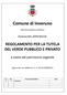 Comune di Inveruno. Città Metropolitana di Milano. Assessorato all Ambiente REGOLAMENTO PER LA TUTELA DEL VERDE PUBBLICO E PRIVATO