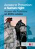 Access to Protection: a human right Accesso alla Protezione: un diritto umano