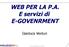 WEB PER LA P.A. E servizi di E-GOVENRMENT