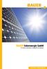 BAUER Solarenergie GmbH. Il vostro fornitore completo di fiducia. www.bauer-solarenergie.de