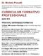 CURRICULUM FORMATIVO PROFESSIONALE