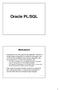 Oracle PL/SQL. Motivazioni